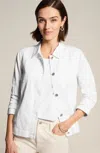 Jjill J.jill Cotton & Linen Denim Jacket In White