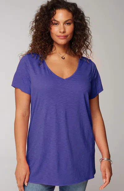 Jjill J.jill Cotton And Tencel™ Modal Shirttail Tunic In Royal Purple