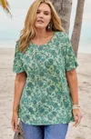 Jjill J.jill Cotton-blend Elbow-sleeve Tunic