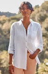 Jjill J.jill Cotton-gauze A-line Tunic In White