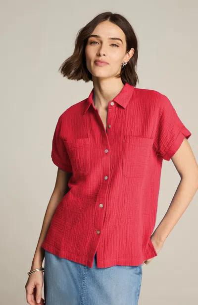 Jjill J.jill Cotton-gauze Camp Shirt