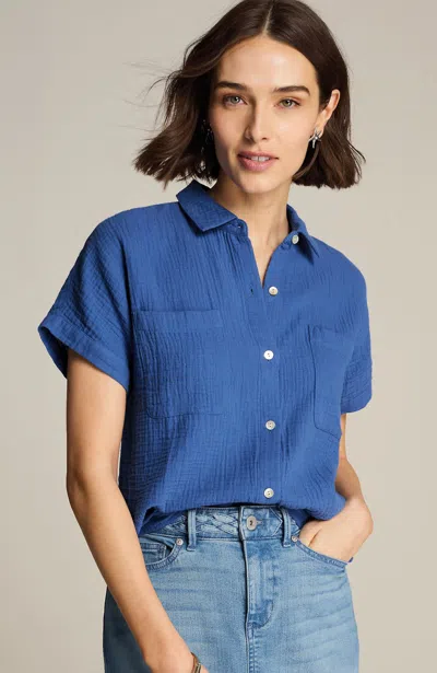 Jjill J.jill Cotton-gauze Camp Shirt