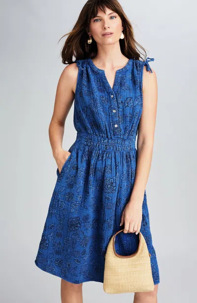 Jjill J.jill Cotton-gauze Tie-sleeve Dress