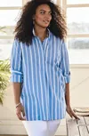 JJILL J.JILL COTTON STAND-COLLAR TUNIC