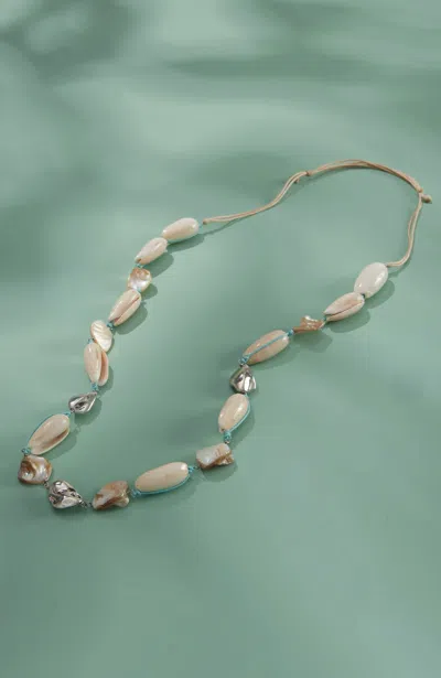Jjill J.jill Crashing Waves Shell Station Necklace In Neutral Multi