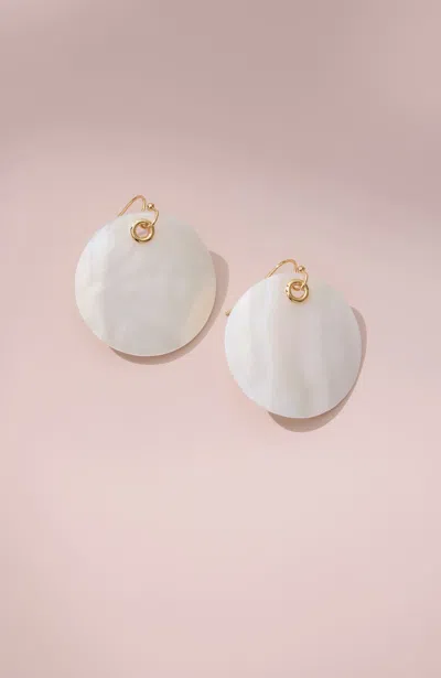 Jjill Cultured Mother-of-pearl Drop Earrings In White