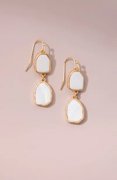 Jjill Cultured Mother-of-pearl Earrings In Gold