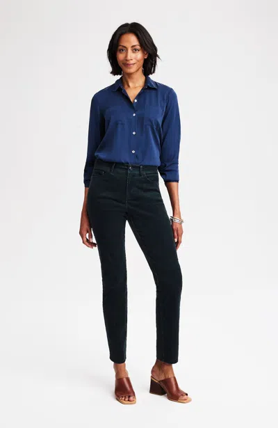 Jjill J.jill Curvy-fit Corduroy Slim-leg Pants In Blue