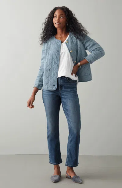 Jjill J.jill Curvy-fit Demi-boot Ankle Jeans In Sterling Wash