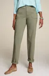 Jjill J.jill Curvy-fit Patch-pocket Jeans In Light English Moss