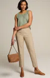 Jjill J.jill Curvy-fit Versatile Cotton-stretch Slim-leg Pants In Cashew