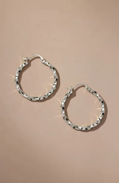 Jjill J.jill Demi-fine Hoops In Silver