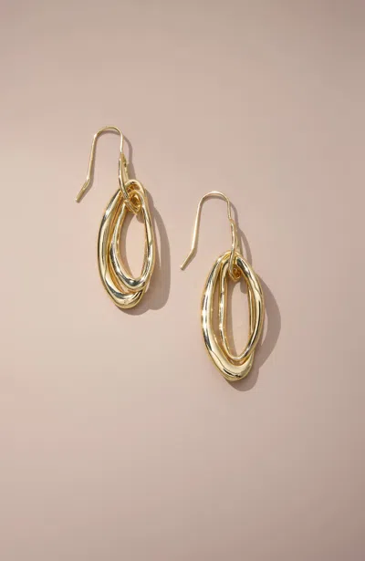 Jjill Demi-fine Elongated Chain Drop Earrings In Gold