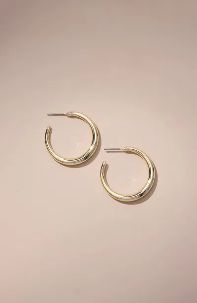 Jjill Demi-fine Essential Hoop Earrings In Gold