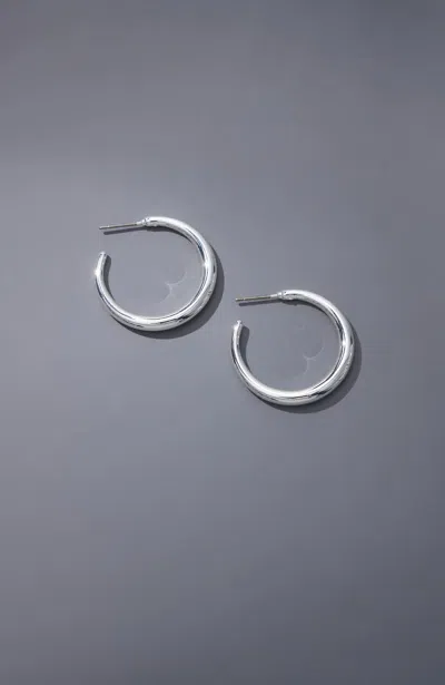 Jjill Demi-fine Essential Hoop Earrings In Silver