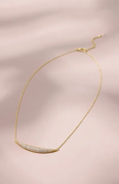 Jjill Demi-fine Pav? Bar Necklace In Gold