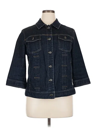 Pre-owned Jjill Denim Jacket In Blue