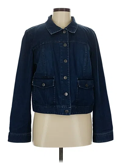 Pre-owned Jjill Denim Jacket In Blue