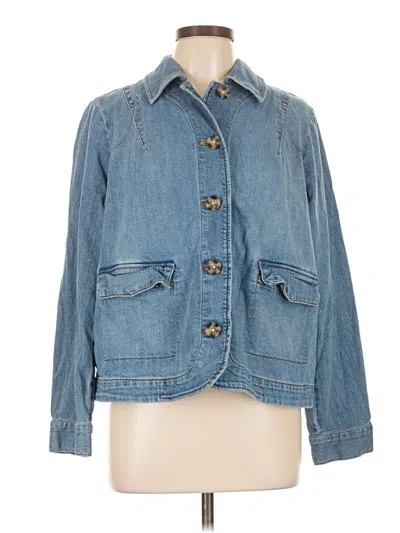 Pre-owned Jjill Denim Jacket In Blue