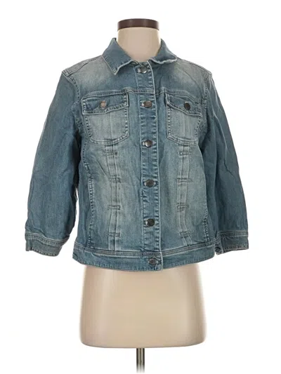 Pre-owned Jjill Denim Jacket In Blue