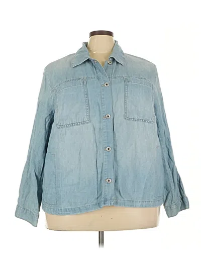 Pre-owned Jjill Denim Jacket In Blue
