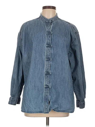 Pre-owned Jjill Denim Jacket In Blue