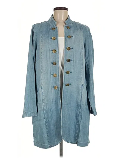 Pre-owned Jjill Denim Jacket In Blue