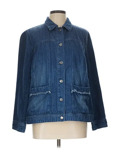 Pre-owned Jjill Denim Jacket In Blue