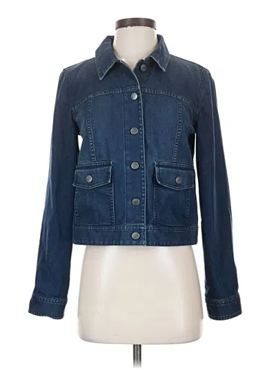 Pre-owned Jjill Denim Jacket In Blue