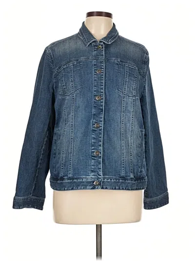 Pre-owned Jjill Denim Jacket In Blue