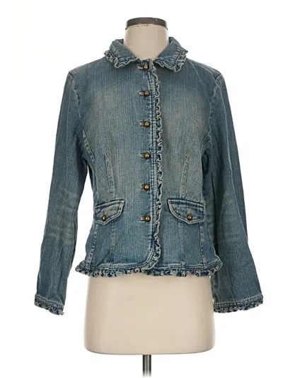Pre-owned Jjill Denim Jacket In Blue