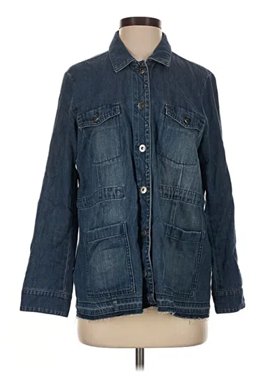 Pre-owned Jjill Denim Jacket In Blue