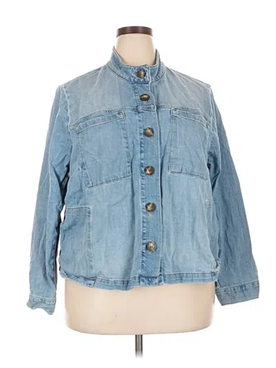Pre-owned Jjill Denim Jacket In Blue