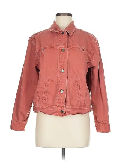 Pre-owned Jjill Denim Jacket In Orange