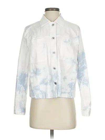 Pre-owned Jjill Denim Jacket In White