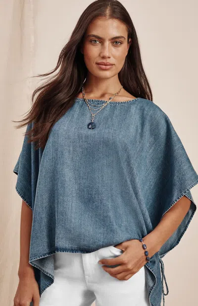 Jjill Denim Poncho In Blue