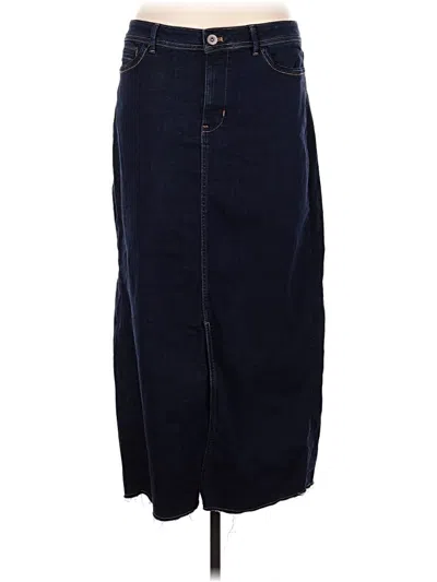 Pre-owned Jjill Denim Skirt In Blue