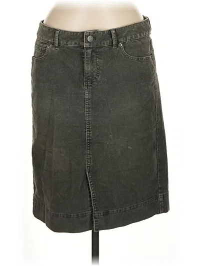 Pre-owned Jjill Denim Skirt In Gray