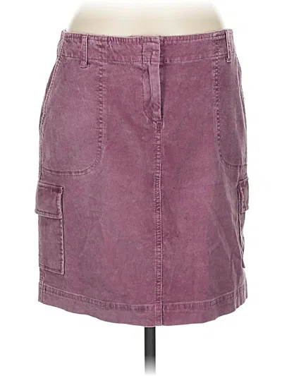 Pre-owned Jjill Denim Skirt In Purple