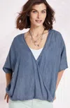 Jjill J.jill Denim Twist-front Poncho