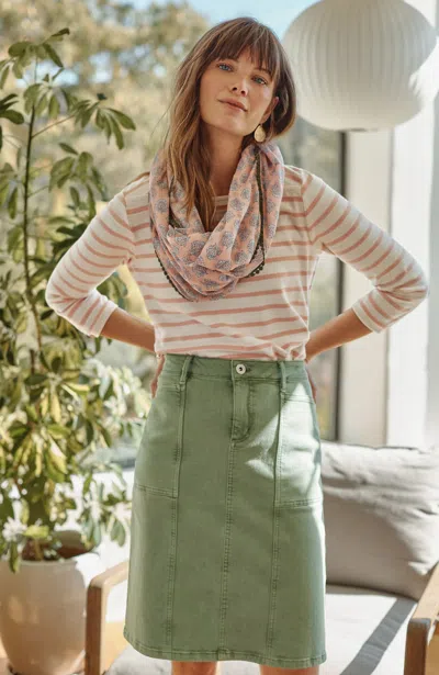 Jjill J.jill Denim Utility Skirt In Light Willow