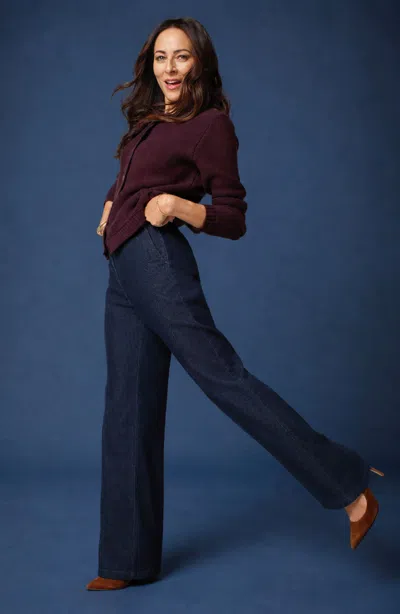 Jjill Denim Wide-leg Trousers Pants In Luna Wash