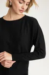 Jjill J.jill Dolman-sleeve Shimmer Sweater In Black