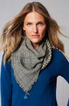 Jjill J.jill Double-faced Plaid Scarf In Black Multi