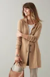 Jjill J.jill Double-knit Blazer In Caramel Heather