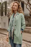 Jjill J.jill Double-knit Blazer In Green Heather,zinc Heather