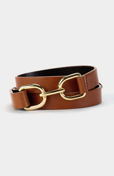 Jjill D-ring Leather Belt In Cognac