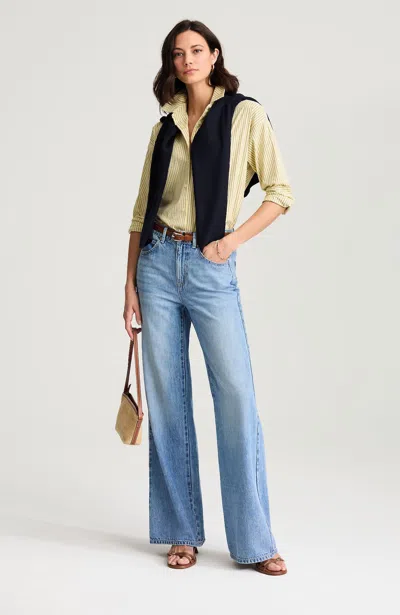 Jjill Easy Button-front Shirt In Yellow
