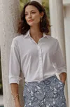 Jjill Easy Button-front Shirt In White