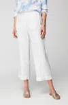 Jjill J.jill Easy Linen Wide-leg Crops In White